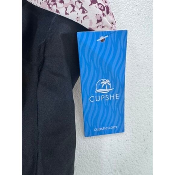 NWT!! "Cupshe" One Piece Bathing Suit SZ M Halter Tie Boating Beach Ocean Pool - Picture 5 of 11